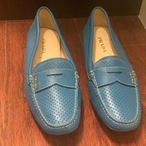 Prada Women Blue loafers